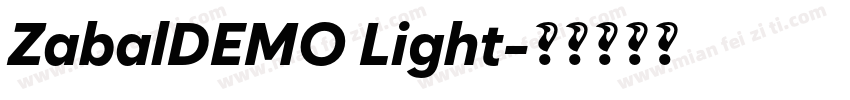 ZabalDEMO Light字体转换